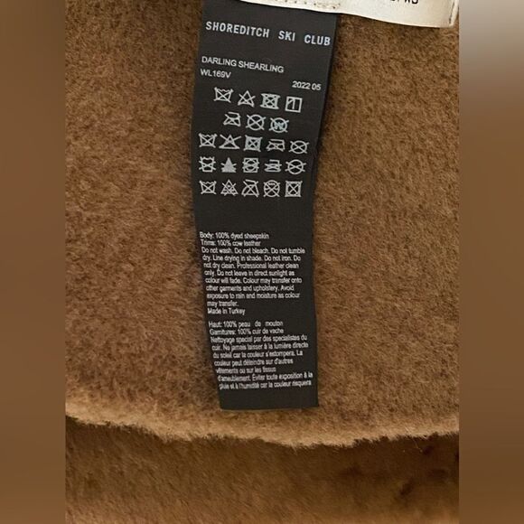 Shoreditch Ski Club Darling Buckled Shearling Coat size XS - Picture 11 of 13